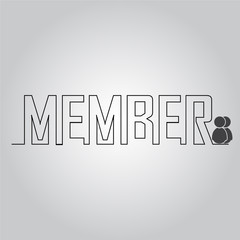 person and line text vector illustration