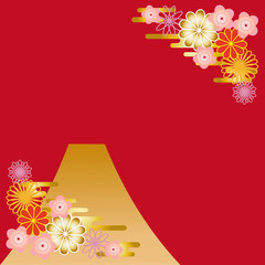 Obraz premium 背景 和風 富士山