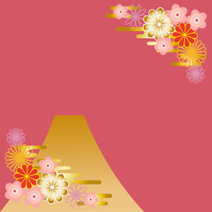 Obraz premium 背景 和風 富士山