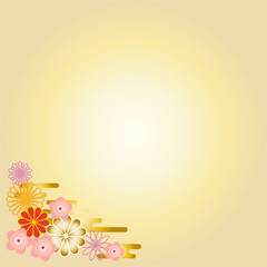 Obraz premium 背景 和風 花