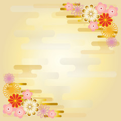 Obraz premium 背景 和風 花