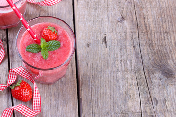 A glass of strawberry smoothie background