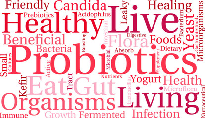 Fototapeta premium Probiotics Word Cloud