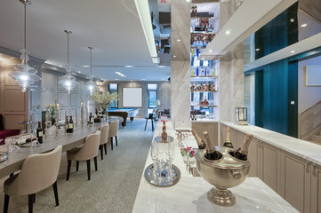 interior of modern dining room