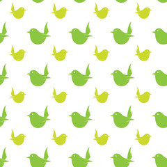 Bird vector art background design for fabric and decor. Seamless