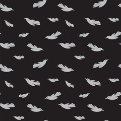 Bird vector art background design for fabric and decor. Seamless