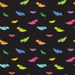 Fototapeta na wymiar Bird vector art background design for fabric and decor. Seamless