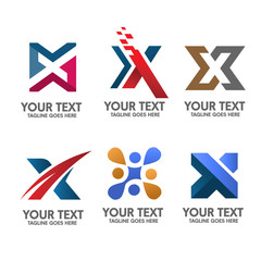 modern elegant letter X logo concept