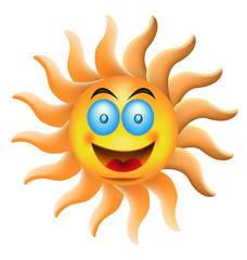 Sun face and smiley vector design