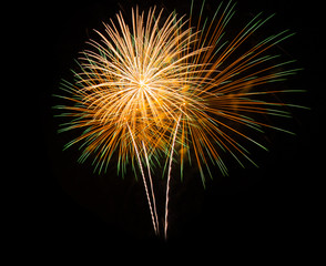 Obraz premium Firework isolated on black background