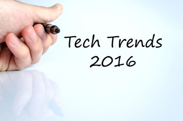 Tech trends 2016 text concept
