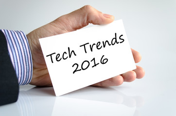 Tech trends 2016 text concept