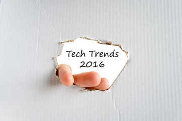 Tech trends 2016 text concept