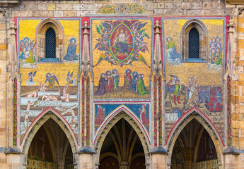 Obraz premium Mosaic of Last Judgment in Saint Vitus Cathedral in Prague