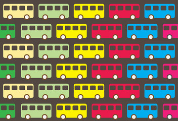 Vintage bus pattern
