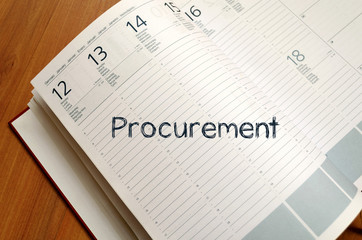Procurement write on notebook