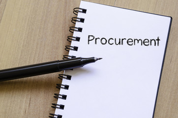 Procurement write on notebook