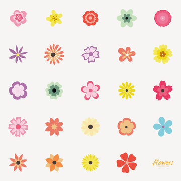 Abstract cute flowers