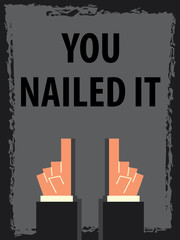 YOU NAILED IT typography poster
