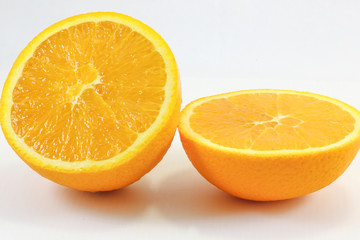 Sliced orange closeup pulps