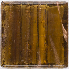 Smalt brown honey with a brilliant aventurine