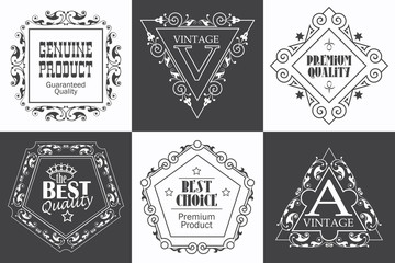 Monogram logo template with flourishes calligraphic elegant orna