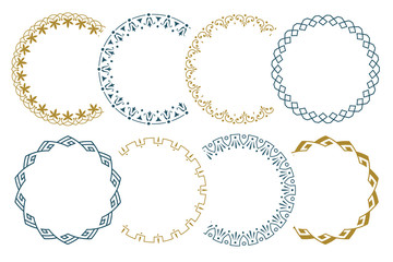 8 seamless border for decoration and design. (Brushes included)