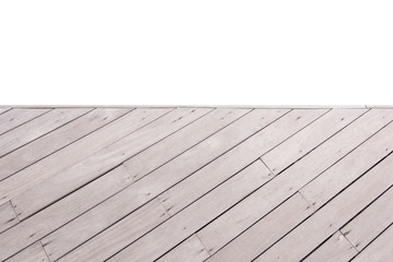 Empty bridge wood top view
