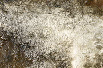 closeup rushing water cascade