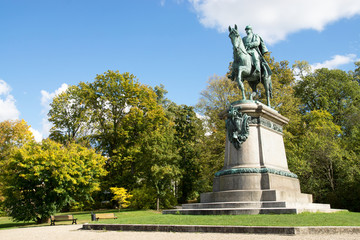 Reiterdenkmal Herzog Ernst II im Hofgarten von Coburg, Deutschland