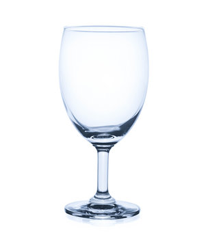 empty wine glass isolated