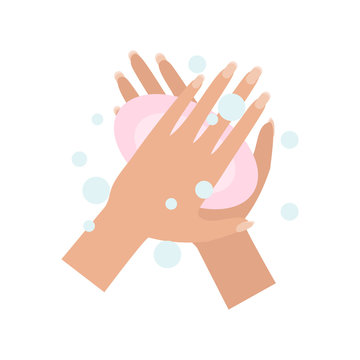 Wash hands. Vector Illustration