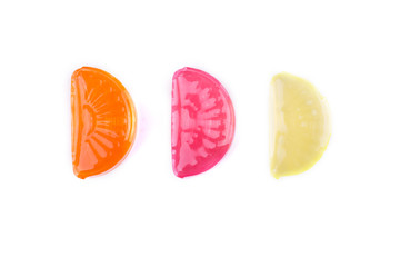 orange, lemon, pineapple, grapefruit candies