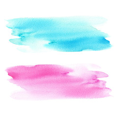 blue and pink watercolor stain, background - 99162889