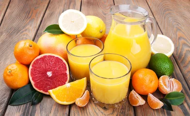 Abwaschbare Fototapete Saft Fresh citrus juice