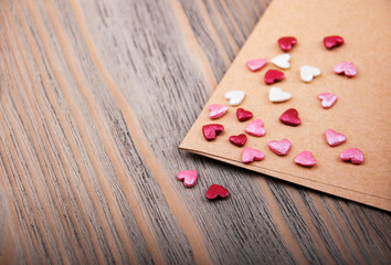 Envelope with hearts