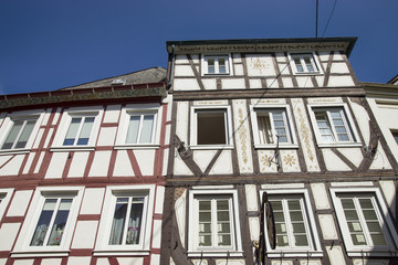 Fachwerkhäuser in Linz am Rhein, Deutschland