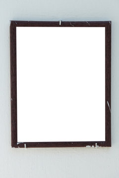 Vertical blank old wooden frame