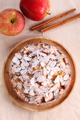 Fresh baked apple cake