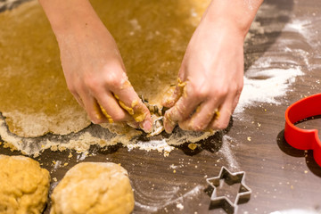 Making Christmas cookies
