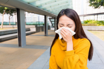 Asian Woman got cold
