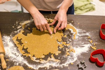 Making Christmas cookies