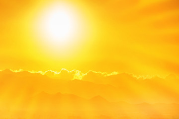 Beautiful orange sunset