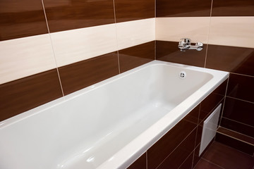 White luxury bathtub in bathroom