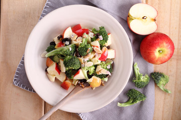 fresh broccoli and apple salad.