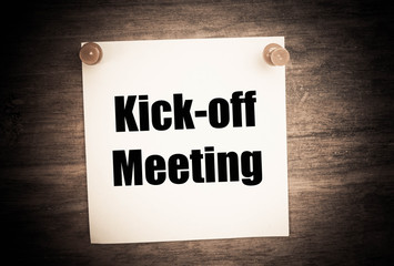 Kick-off meeting Message.