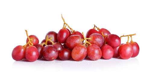 Red grape isolated on white