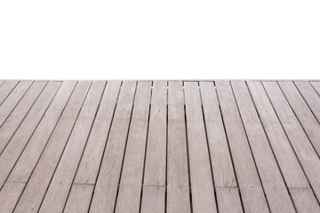 Empty bridge wood top view