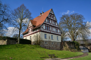 Fototapeta na wymiar Rathaus in Gieselwerder an der Weser