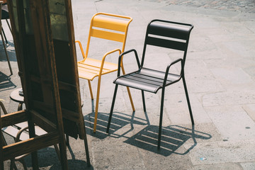 Tables and chairs